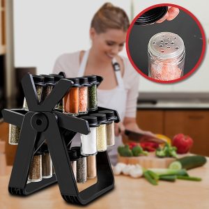 Rotirajući organizator i 18 staklenki za začine | FERRISPICE