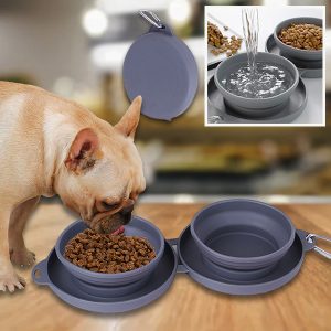 2-u-1 sklopiva posuda za hranu i vodu za kućne ljubimce | WOOFDISH